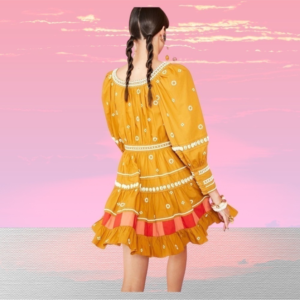 TUCKERNUCK Ulla Johnson yellow mini dress size 2 - Picture 3 of 16